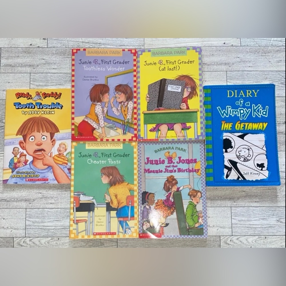 Kids Chapter Book Bundle: Junie B., Wimpy Kid, Tooth Trouble